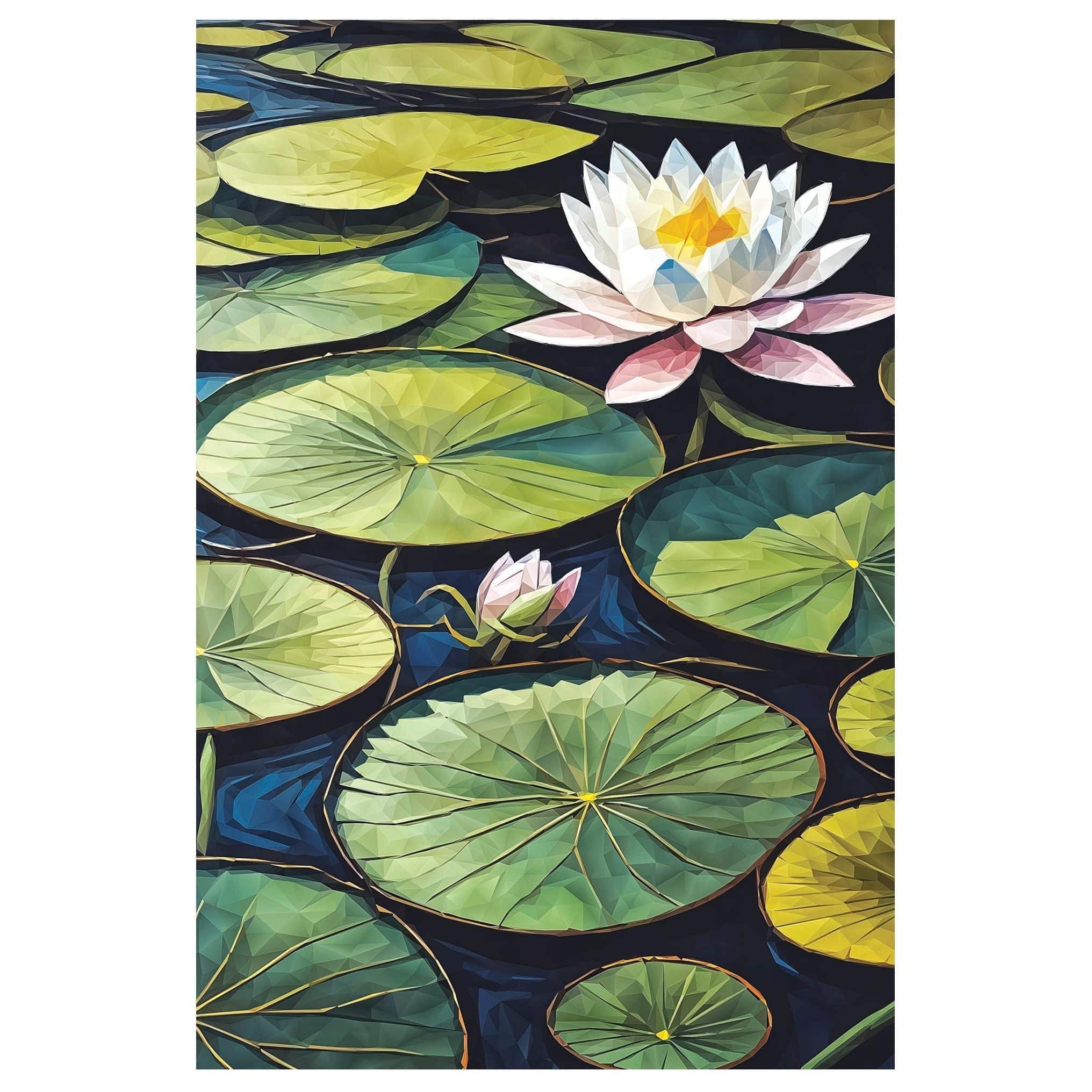 Pictura Lily Pads Get Well Card featuring a calming illustration of green lily pads on a water background.
